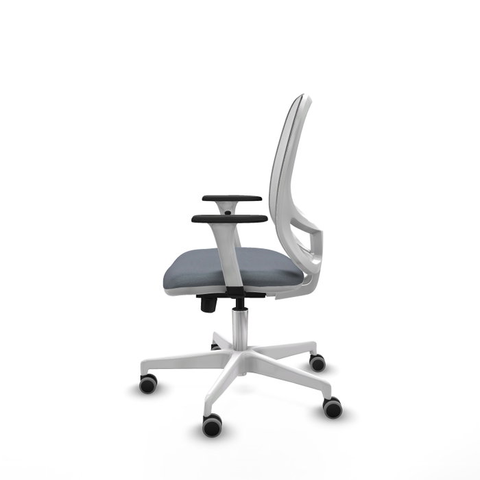 PIQUERAS Y CRESPO Silla de oficina Cilanco con mecanismo Sincro/Traslack, Gris y Blanco