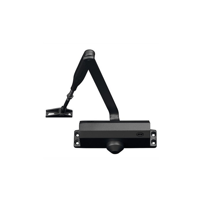 Cierrapuertas JNF 600 para Puertas de 2-4 kg en Acabado Plata/Negro