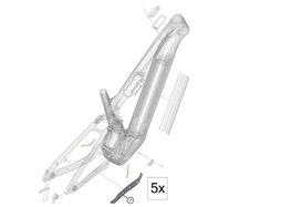 Haibike Juego de 5 protectores de vaina para bicicletas - Año modelo 2026