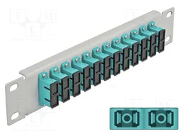 DeLOCK Patchpanel de fibra óptica de 10″ con 12 puertos SC Duplex
