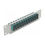 DeLOCK Patchpanel de fibra óptica 12 puertos SC Duplex 10″ aqua/gris