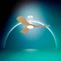 Philips Ventilador de Techo Olas Blanco/Madera con LED y Mando a Distancia