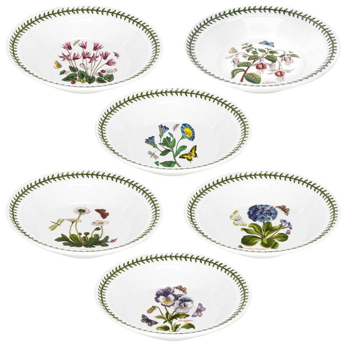 Portmeirion Plato Hondo Botanic Garden, Diámetro 20 cm, 6 Unidades