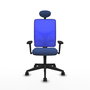 PIQUERAS Y CRESPO Silla de oficina Motilla con mecanismo Sincro, Azul