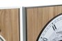 DKD Home Decor Reloj de Pared Vintage Mapamundi Negro Blanco 2 Unidades 4.5 x 60 x 60 cm