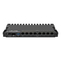 MikroTik RB5009UPr+S+IN Router con PoE-in y PoE-out en todos los puertos, Ethernet 2.5Gbps y SFP+ 10Gbps