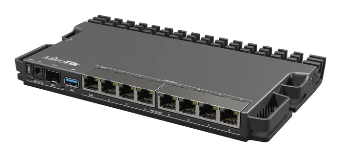 Mikrotik RB5009UPR+S+IN Router 1x Puerto 2.5 Gigabit, 7x Puertos 1 Gigabit, Con PoE+ Out/In y 1x Puerto SFP+, Color Negro