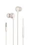 DAEWOO Auriculares In-Ear con Micrófono, Cable Jack 3.5 mm, Blanco, Control de Volumen