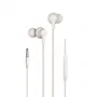 DAEWOO Auriculares In-Ear con Micrófono, Cable Jack 3.5 mm, Blanco, Control de Volumen