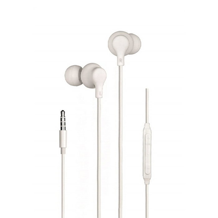 Daewoo Auriculares Intrauditivos DW2014 con Micrófono y Control de Volumen Blanco