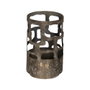 Portavelas Oro Envejecido Metal 15 X 15 X 25 cm