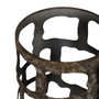Portavelas Oro Envejecido Metal 15 X 15 X 25 cm