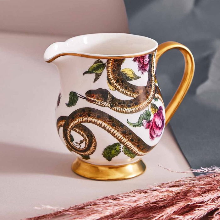 Spode Lechera Creatures 280 Ml Con Pie de Oro de 22 Quilates Pintado a Mano