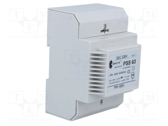 BREVE TUFVASSONS Transformador de red 63VA 400VAC/230V