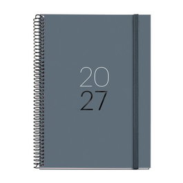 MIQUELRIUS Agenda Anual 2027 Basic Calm Espiral Tapa Extra Grafito