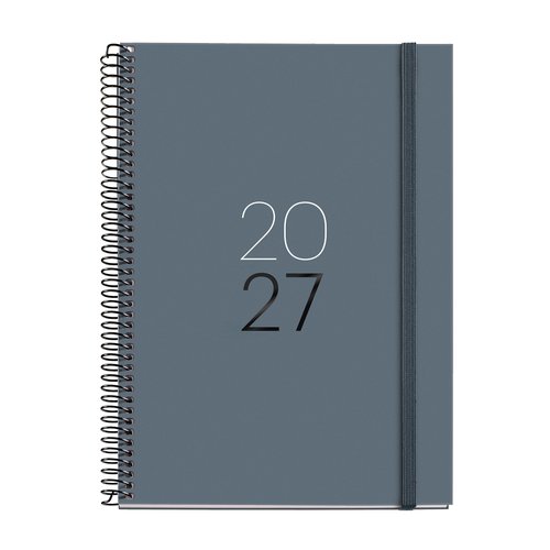 MIQUELRIUS Agenda Anual 2027 Basic Calm Espiral Tapa Extra Grafito MIQUELRIUS Agenda Anual 2027 Basic Calm Espiral Tapa Extra Grafito