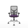 PIQUERAS Y CRESPO Silla de oficina Motilla con mecanismo Sincro, Morado y Gris