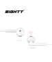 Eightt EAUR-HU Auriculares Intraaurales con Micrófono y Control de Volumen, Blanco