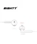 Eightt EAUR-HU Auriculares Intraaurales con Micrófono y Control de Volumen, Blanco
