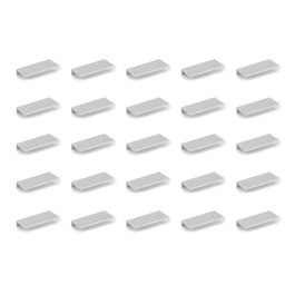 Emuca Lote de 25 tiradores para mueble Picanya, L45mm, intereje 32mm, Aluminio, Anodizado mate