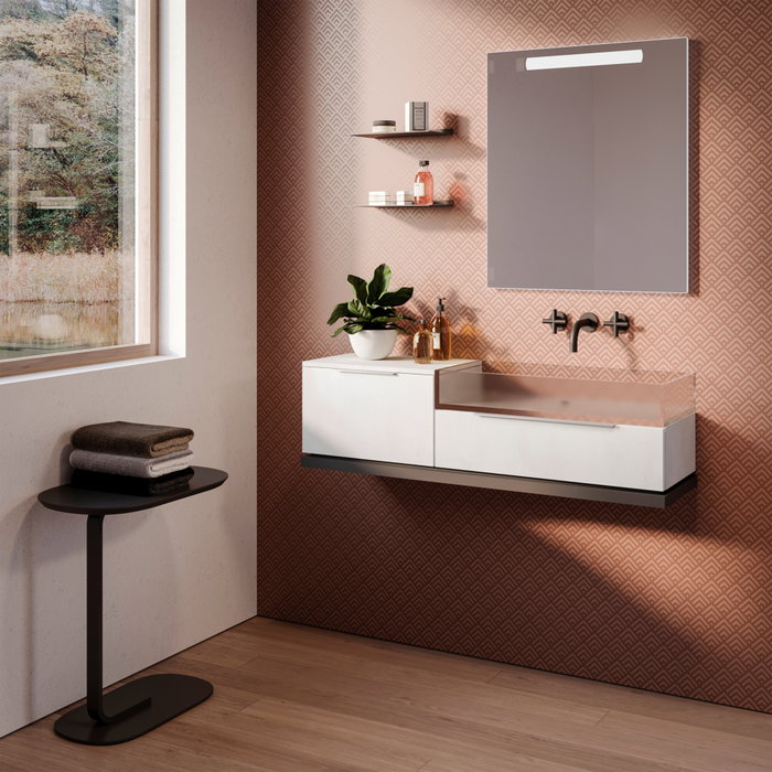 Emuca Lote de 25 tiradores para mueble Picanya, L45mm, intereje 32mm, Aluminio, Anodizado mate