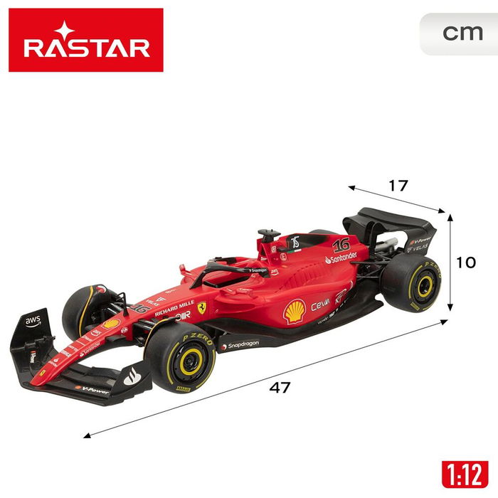 RASTAR Coche Ferrari Formula 1 Radio Control Eléctrico 1:12 53x22x17cm +6 años 6 Funciones