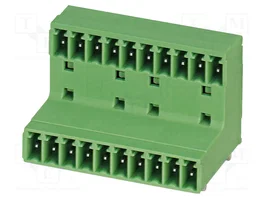 PHOENIX CONTACT MCD1.5/3-G-3.81 Bloque de bornas desmontable de alimentación, 3 pines, 320V, verde