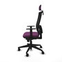 PIQUERAS Y CRESPO Silla de oficina Horna con mecanismo Sincro, Morado y Negro