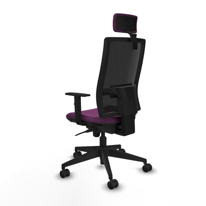 PIQUERAS Y CRESPO Silla de oficina Horna con mecanismo Sincro, Morado y Negro PIQUERAS Y CRESPO Silla de oficina Horna con mecanismo Sincro, Morado y Negro