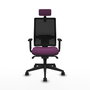 PIQUERAS Y CRESPO Silla de oficina Horna con mecanismo Sincro, Morado y Negro