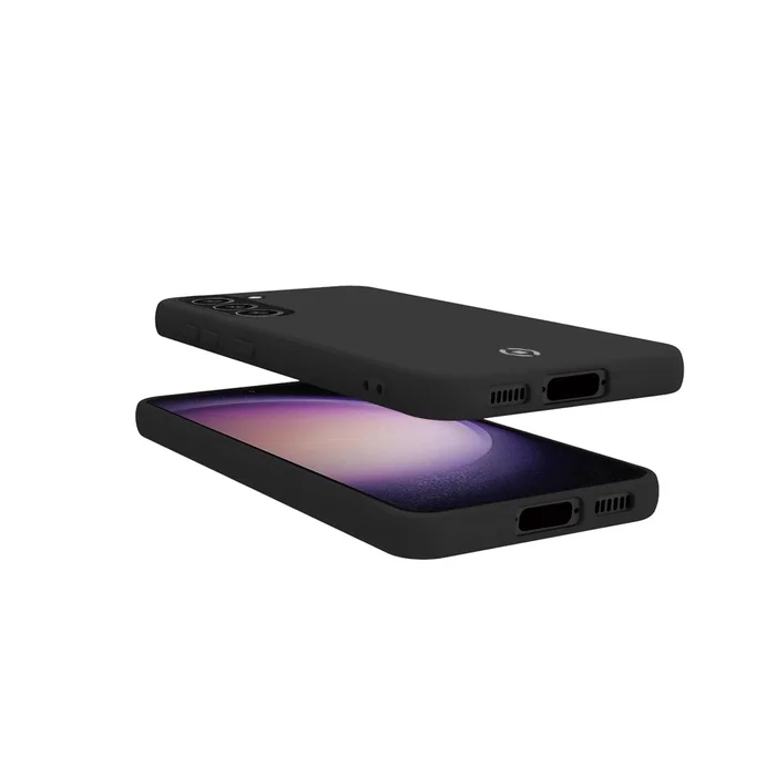 Celly CROMO Funda Protectora para Samsung Galaxy S23 5G (6.1") - Microfibra y TPU, Resistente a Golpes y Rayones - Negro