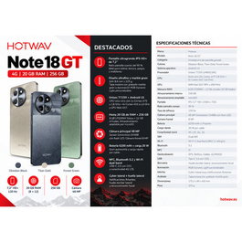 HOTWAV NOTE 18 GT 8GB RAM 256GB ROM Obsidian Black