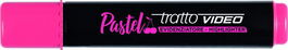 Marcador Fluor Tratto Video Pastel Rojo Cereza Caja De 12 (Set de 12)
