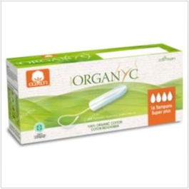 Organyc Tampones Super Plus 16 Ud. Algodón Orgánico Vegano Certificado Libre Crueldad