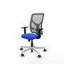 PIQUERAS Y CRESPO Silla de oficina Motilla con mecanismo Sincro, Azul y Gris