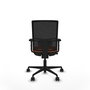 PIQUERAS Y CRESPO Silla de oficina Yunquera Naranja y Negro