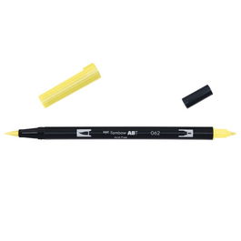 Tombow ABT-062 Rotulador Doble Punta Pincel Color Pale Yellow Con Tinta Base Agua