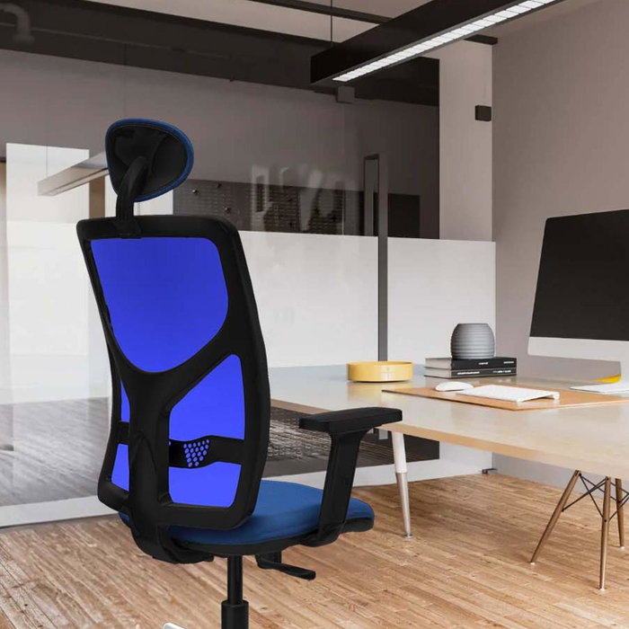 PIQUERAS Y CRESPO Silla de oficina Motilla con mecanismo Sincro, Naranja y Azul PIQUERAS Y CRESPO Silla de oficina Motilla con mecanismo Sincro, Naranja y Azul