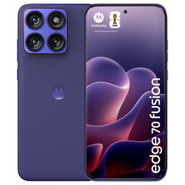 Motorola Edge 70 Fusion Smartphone 6.78" Extreme AMOLED 144Hz Snapdragon 7s Gen 3 8GB RAM 256GB 50MP Cámara Sony LYTIA 710 5200 mAh IP68 Android 16.0 Violeta Orient Blue