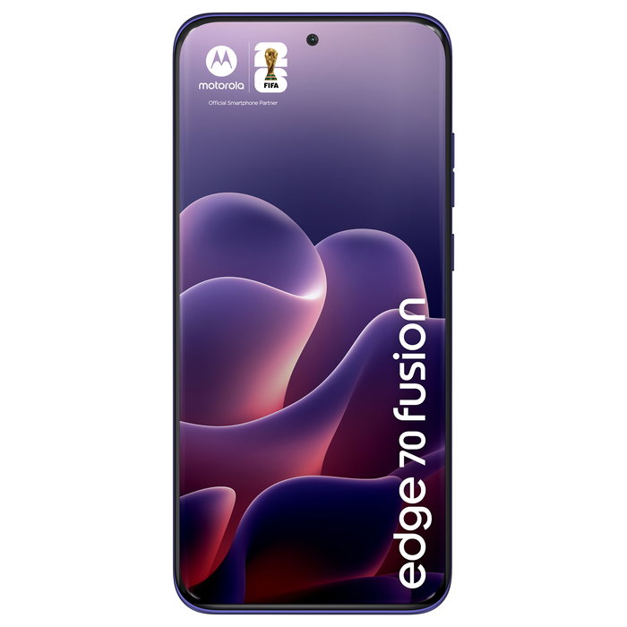 Motorola Edge 70 Fusion Smartphone 6.78" Extreme AMOLED 144Hz Snapdragon 7s Gen 3 8GB RAM 256GB 50MP Cámara Sony LYTIA 710 5200 mAh IP68 Android 16.0 Violeta Orient Blue