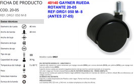 GAYNER Rueda DRG1 050 M- 8