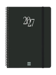 Finocam Agenda Anual 2027 Espiral Basic en Negro