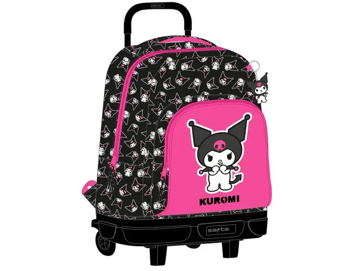 Safta Mochila con Ruedas Compact Extraíble Kuromi 45x33x22 cm Safta Mochila con Ruedas Compact Extraíble Kuromi 45x33x22 cm