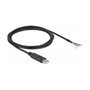 DeLOCK Cable adaptador USB 2.0 Tipo-A a serial RS-232 con 3 extremos de cable abiertos, 2 m