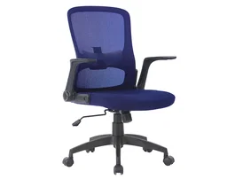 Q-connect Silla Giratoria Base Metal Regulable en Altura 910+75mm Alto 610mm Ancho 550mm Profundo Azul