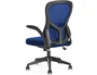 Q-connect Silla Giratoria Base Metal Regulable en Altura 910+75mm Alto 610mm Ancho 550mm Profundo Azul