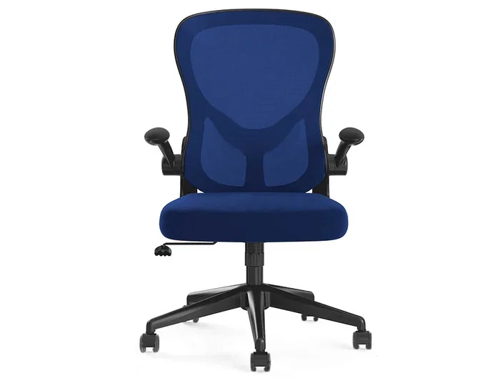Q-connect Silla Giratoria Base Metal Regulable en Altura 910+75mm Alto 610mm Ancho 550mm Profundo Azul