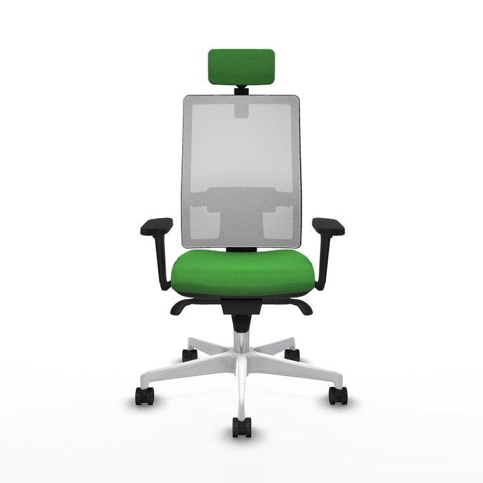 PIQUERAS Y CRESPO Silla de oficina Horna Verde y Blanco con mecanismo Sincro PIQUERAS Y CRESPO Silla de oficina Horna Verde y Blanco con mecanismo Sincro