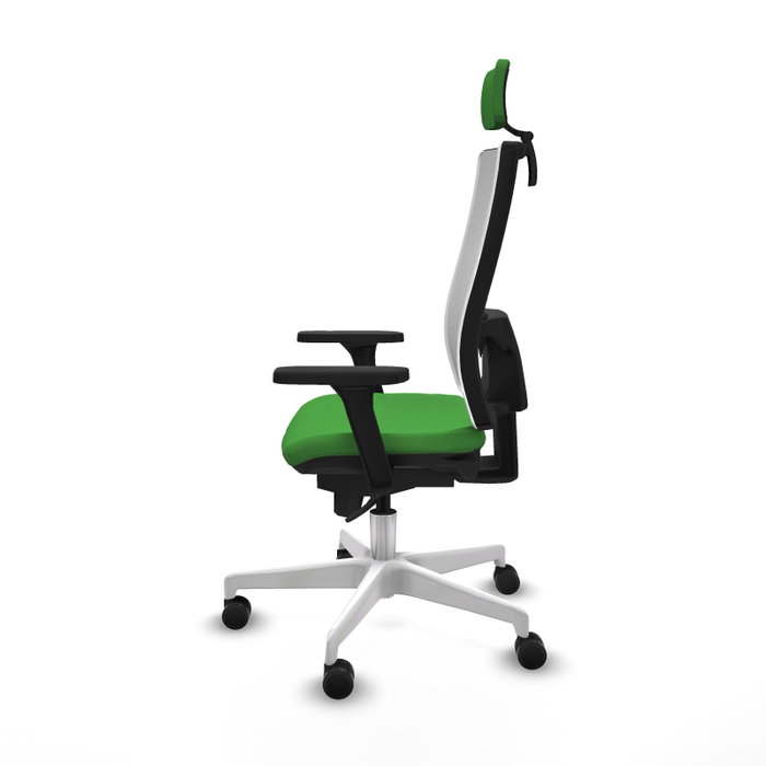 PIQUERAS Y CRESPO Silla de oficina Horna Verde y Blanco con mecanismo Sincro PIQUERAS Y CRESPO Silla de oficina Horna Verde y Blanco con mecanismo Sincro