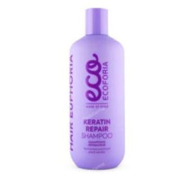 ECOFORIA Champú Keratin Protect 400ml Eco para Cabello Dañado y Encrespado